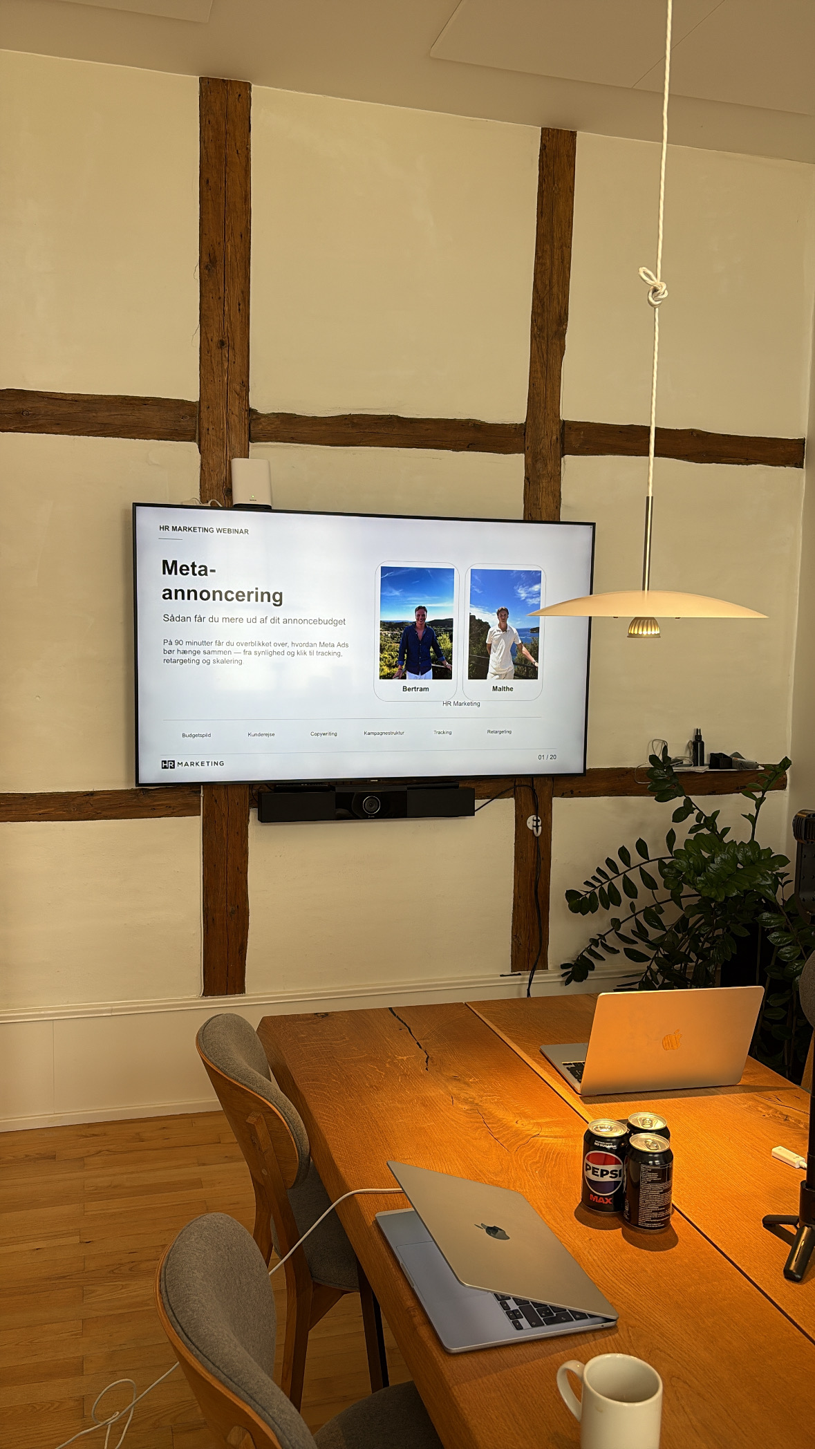 Lokalet sat op til HR Marketings første Meta Ads-webinar